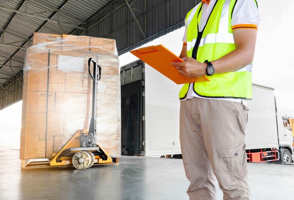 Warehouse and Logistic, cargo load shipment