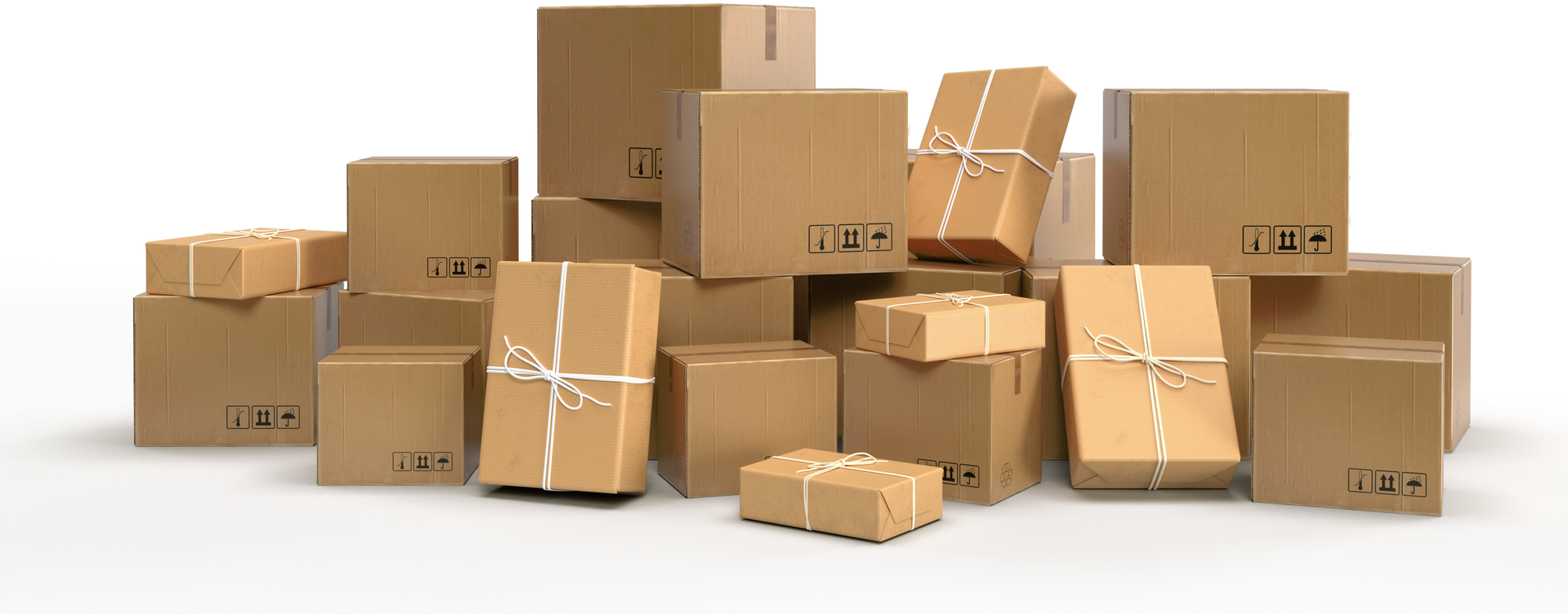 Packaging cardboard boxes paper. Delivery, cargo, logistic